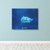 Shark-Image für Stretched Canvas Print Leinwanddruck (Insitu (Holzboden))