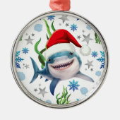 Shark in a Santa Hat Christmas Ornament Keepsake (Vorne)
