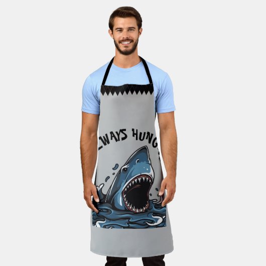 SHARK IST IMMER HUNGRY SCHÜRZE (Getragen)