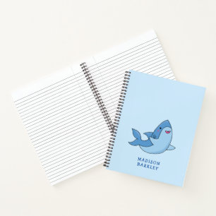 Shark Kid's Niedliches Kawaii-Notebook Notizblock