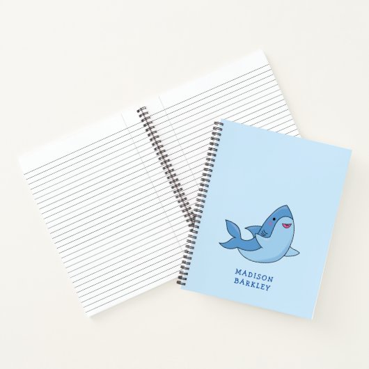 Shark Kid's Niedliches Kawaii-Notebook Notizblock (Innenseite)