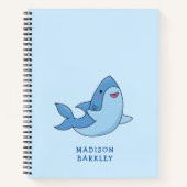 Shark Kid's Niedliches Kawaii-Notebook Notizblock (Vorderseite)