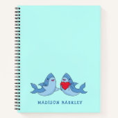Shark Kid's Niedliches Kawaii-Notebook Notizblock (Vorderseite)