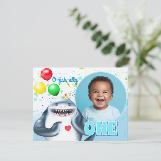 Shark Kindergeburtstag Foto (Stehend Vorderseite)