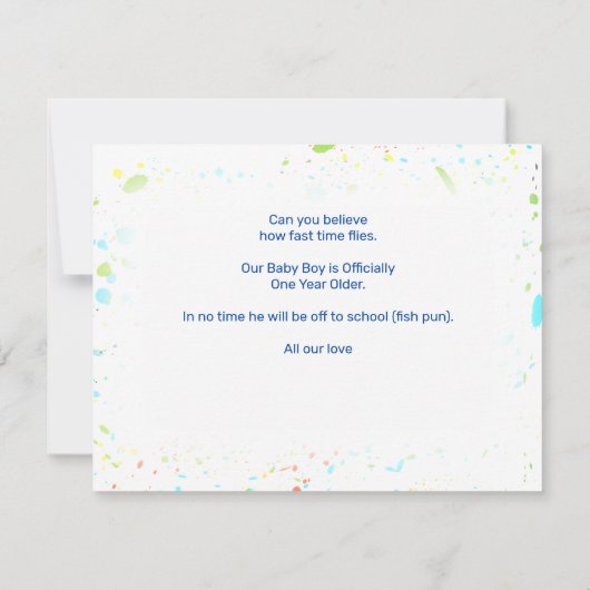 Shark Kindergeburtstag Foto (Rückseite)