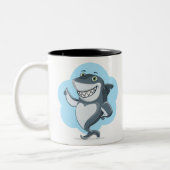 Shark Laughing Zweifarbige Tasse (Links)