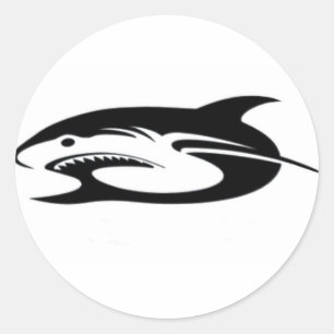 Shark-Logo-Produkte Runder Aufkleber