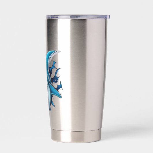 Shark logo T-Shirt Thermobecher (Links)