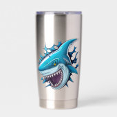 Shark logo T-Shirt Thermobecher (Vorderseite)