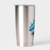 Shark logo T-Shirt Thermobecher (Rechts)