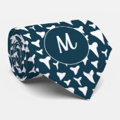 Shark Lover and Marine Biologist Monogram Teeth Krawatte (Gerollt)