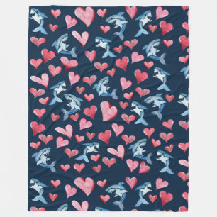 Shark Lover Card Fleecedecke