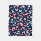 Shark Lover Fleecedecke (Vorderseite)