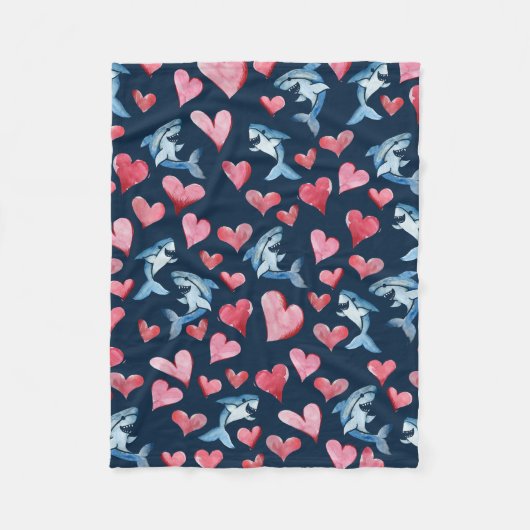 Shark Lover Fleecedecke (Vorderseite)