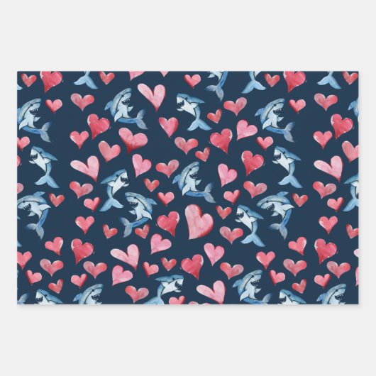 Shark Lover Geschenkpapier Set (Vorderseite)