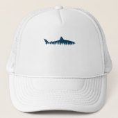 Shark Lover Great White Shark Shadow Truckerkappe (Vorderseite)