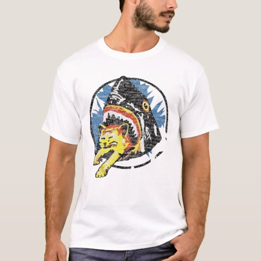 Shark Lover | Hai isst eine Katze T-Shirt (Vorderseite)