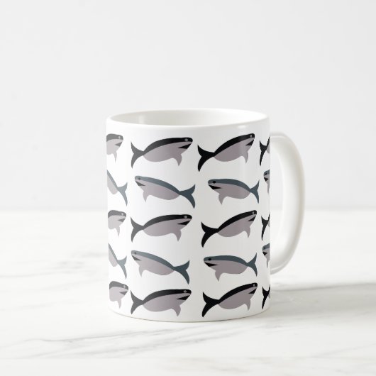 Shark Lover Kaffeetasse (VorderseiteRechts)