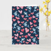 Shark Lover Karte (Gelbe Blume)