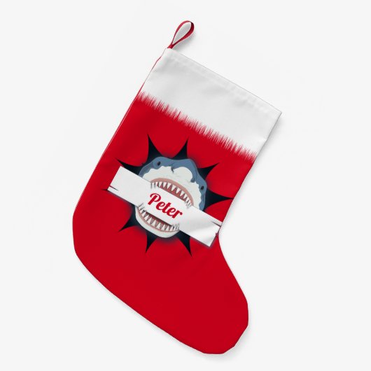 Shark Lover Kleiner Weihnachtsstrumpf (Vorderansicht (hängend))