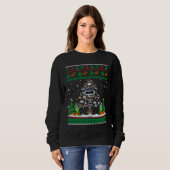 Shark Mouth Ugly Christmas Sweater Tree Sweatshirt (Vorne ganz)