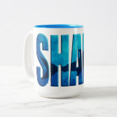Shark Mug Zweifarbige Tasse (Vorderseite Links)