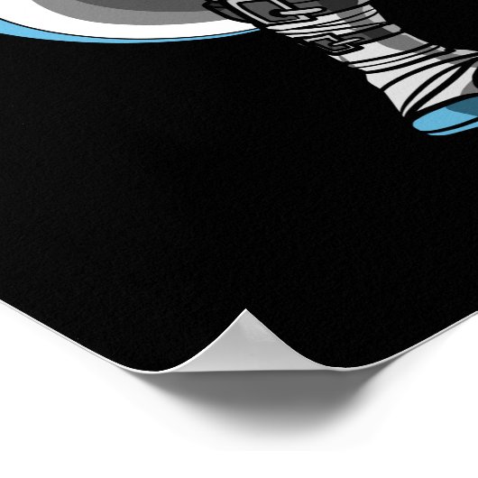 Shark Ninja Samurai Poster (Ecke)