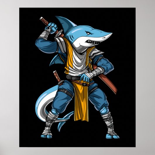 Shark Ninja Samurai Poster (Vorne)