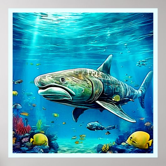 Shark Ocean Predator Art Poster (Vorne)