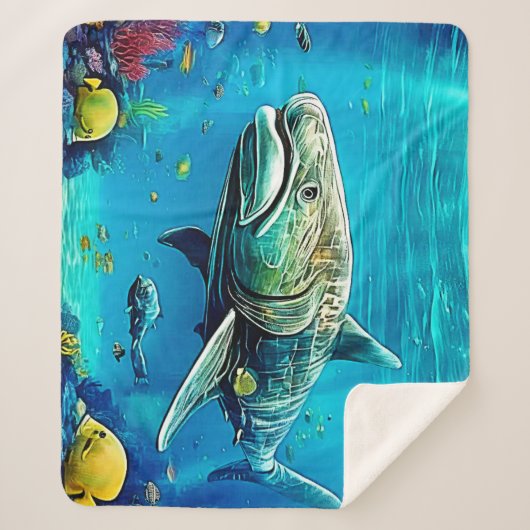 Shark Ocean Predator Art Sherpadecke (Vorderseite)