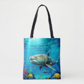 Shark Ocean Predator Art Tasche (Vorderseite)