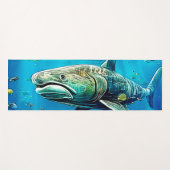 Shark Ocean Predator Art Yogamatte (Vorderseite (Horizontal))