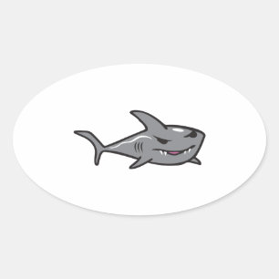 SHARK OVALER AUFKLEBER