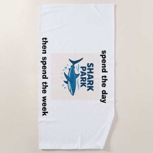 shark park beach towel strandtuch (Vorderseite)