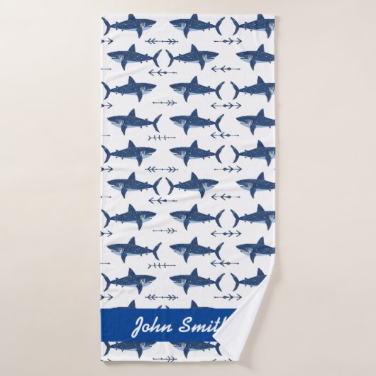 Shark Pattern Badehandtuch (Badehandtuch)