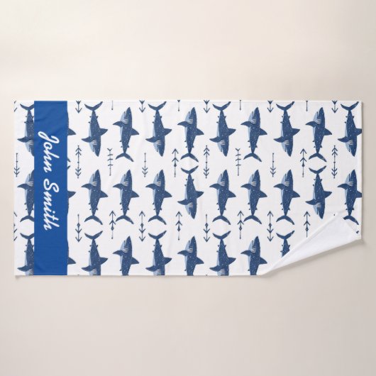 Shark Pattern Badehandtuch (Badehandtuch)