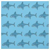 Shark Pattern - Custom Combed Cotton (56" Breite) Stoff (Muster)