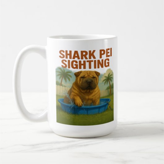 Shark Pei Sighting: Backyard Waters Edition Kaffeetasse (Links)