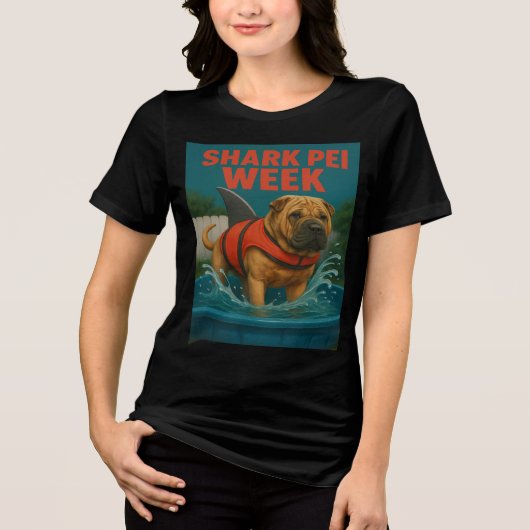 Shark Pei Week: Hinterhoffehler Tri-Blend Shirt (Vorderseite)
