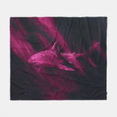 Shark Pink 50 x 60 Fleecedecke (Vorderseite (Horizontal))