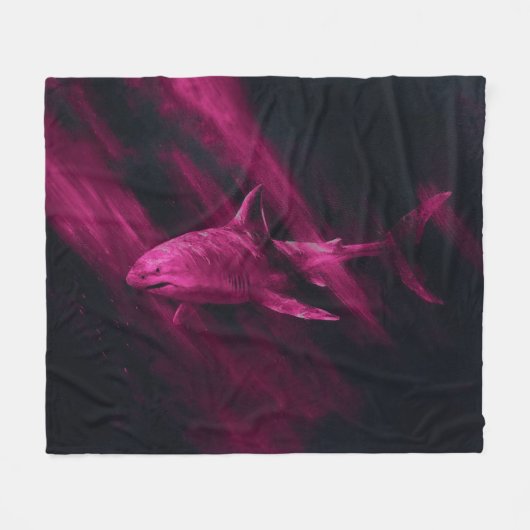 Shark Pink 50 x 60 Fleecedecke (Vorderseite (Horizontal))