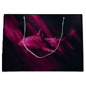 Shark Pink Große Geschenktüte (Vorderseite)