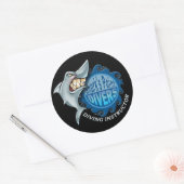 Shark-Point Runder Aufkleber (Umschlag)
