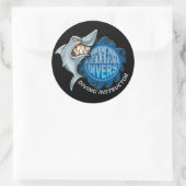 Shark-Point Runder Aufkleber (Tasche)