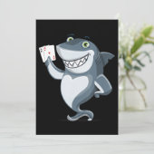 Shark Poker Player - Funny Poker Gift Dankeskarte (Stehend Vorderseite)