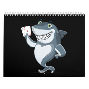 Shark Poker Player - Funny Shark Gifts Kalender