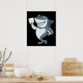 Shark Poker Player - Funny Shark Gifts Poster (Küche)