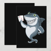 Shark Poker Player - Funny Shark Gifts Save The Date (Vorne/Hinten)