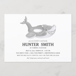 Shark Pool Float Geburtstagspool Party Einladung