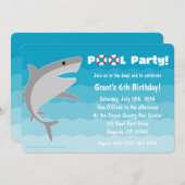 Shark Pool Party Einladung (Vorne/Hinten)